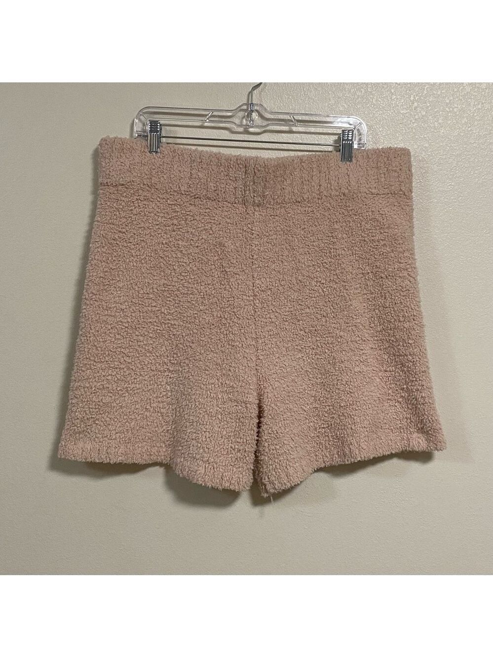 Skims Fuzzy Cozy Knit Pull on Shorts Dusty Pink plus Size 4x/5X NWT